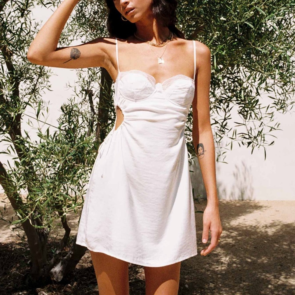 Princess Polly Hazel Cut Out Mini Dress in White